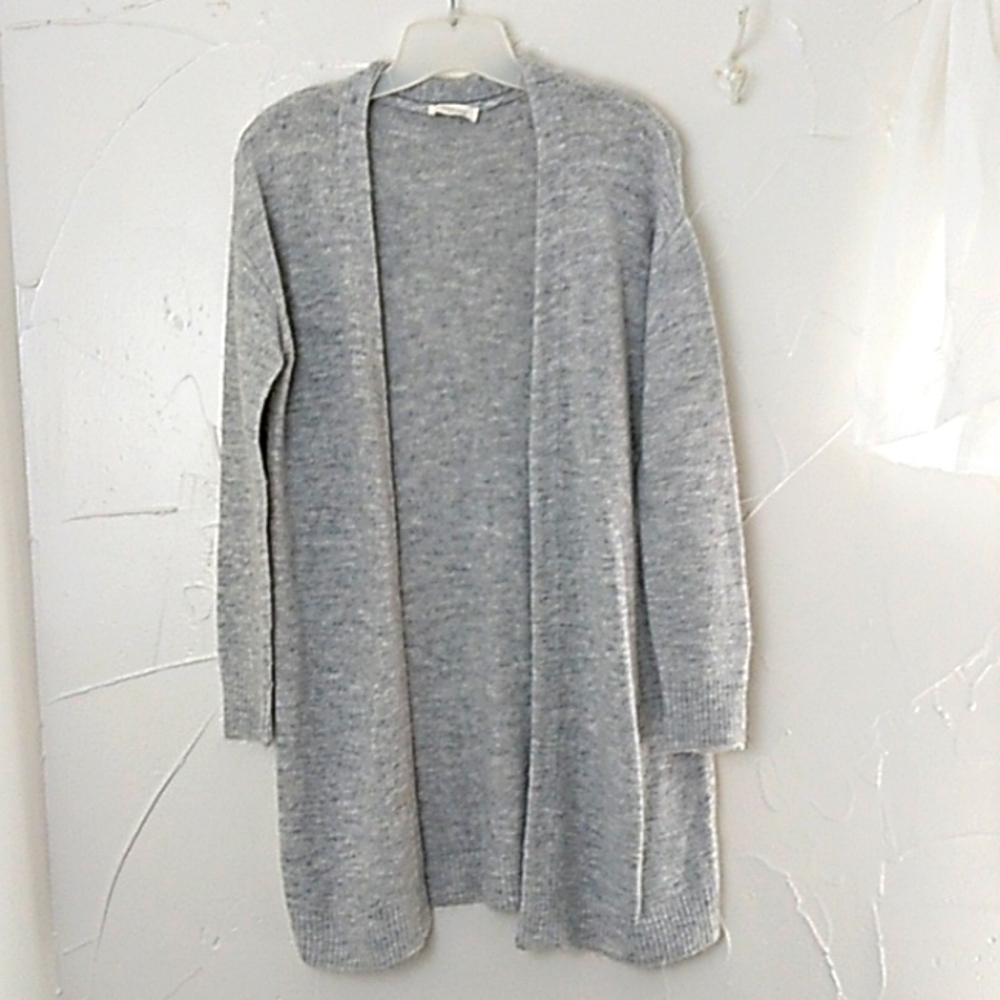 Sofie Rue Cardigan Sweater Size XS‎ Marled Gray and White Soft Cozy Normcore